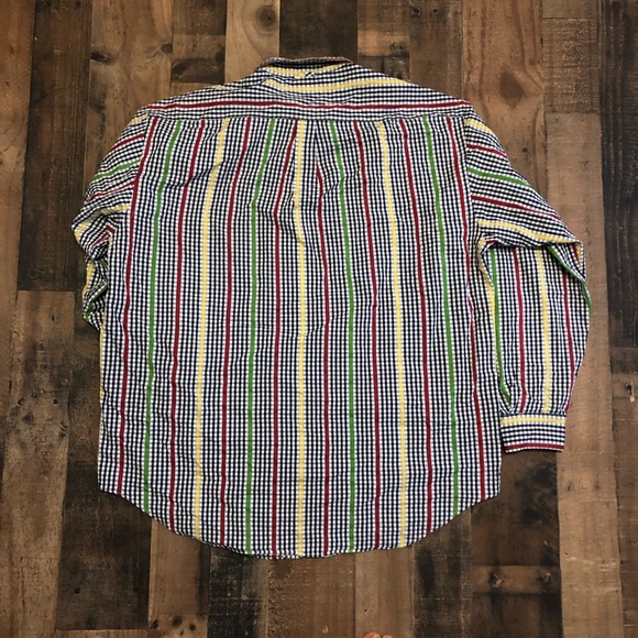 Tommy Hilfiger Checkerboard Stripe Button Up Shirt - Picture 6 of 6